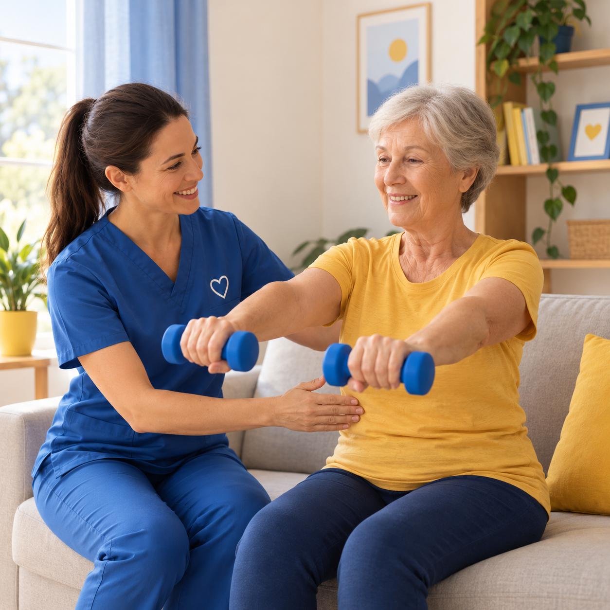 Fisioterapia a domicilio - fisio abuelos en accion - cuidado de mayores